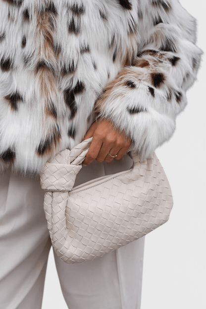 Sage Mini Woven Satchel Bag - Lora Toronto