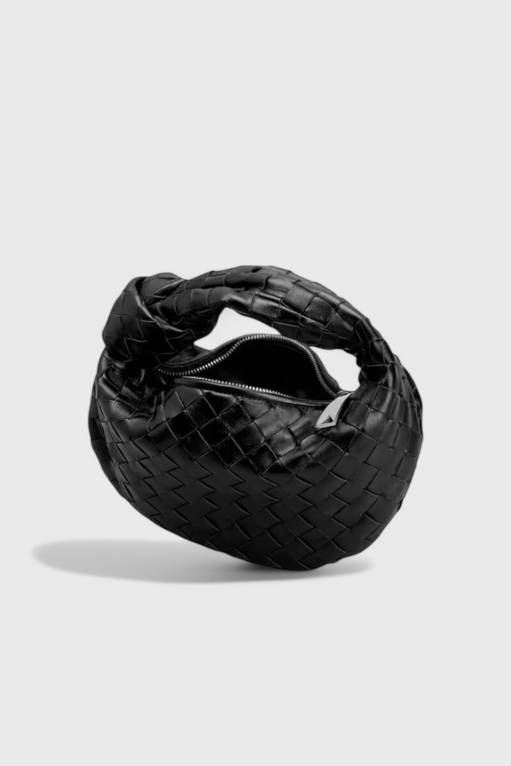Sage Mini Woven Satchel Bag - Lora Toronto