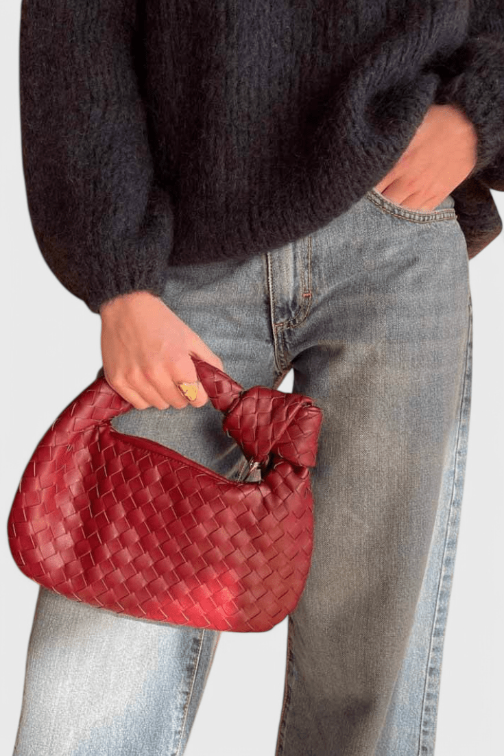 Sage Mini Woven Satchel Bag - Lora Toronto