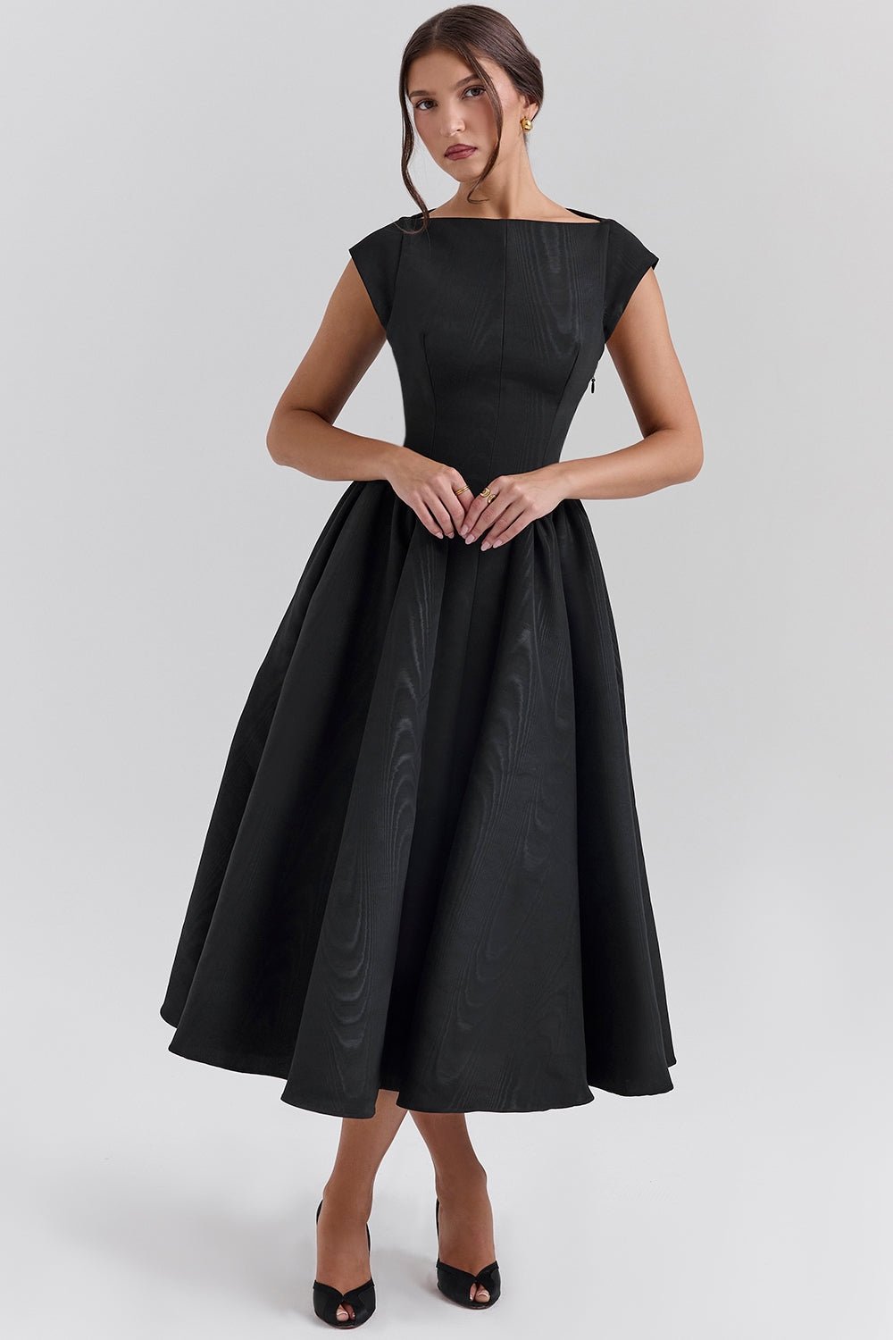 Samira | Satin Midi Dress - Lora Toronto