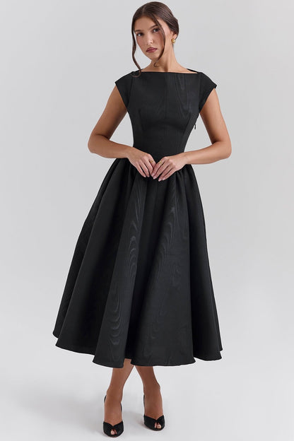 Samira | Satin Midi Dress - Lora Toronto