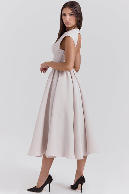 Samira | Satin Midi Dress - Lora Toronto