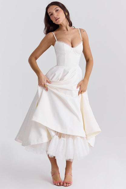Seraphina | Tulle Midi Dress - Lora Toronto
