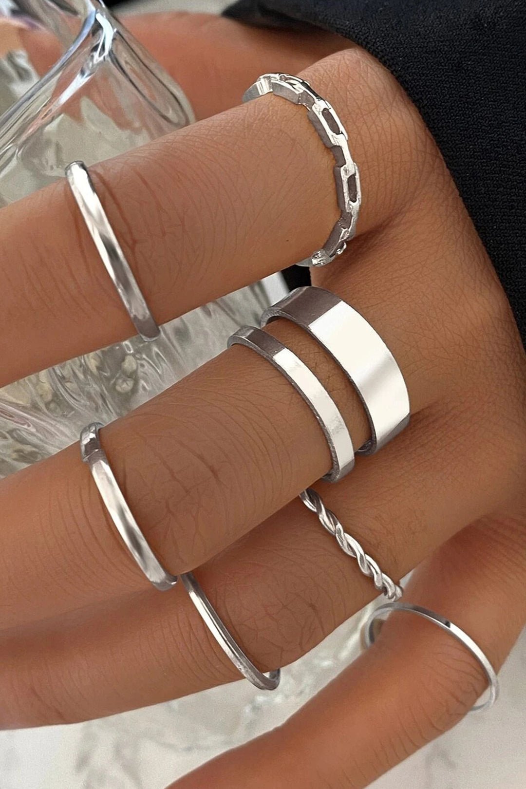 Set of 7 Pc Rings - Lora Toronto