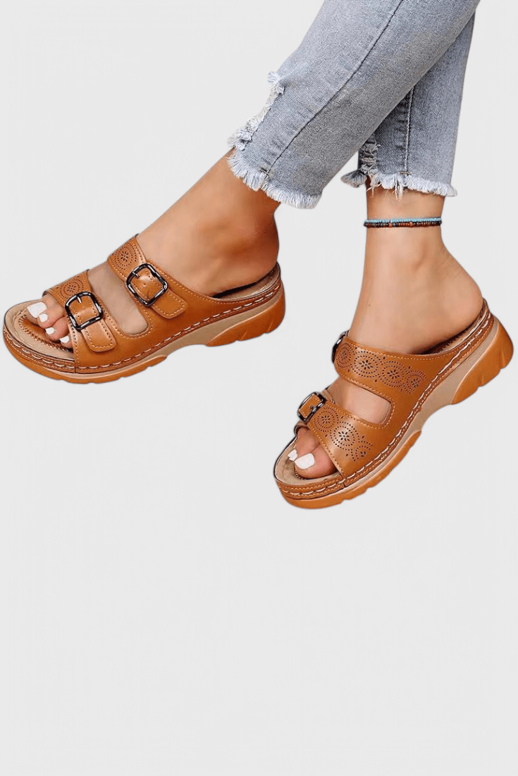 Tamsin Orthopedic Leather Sandals - Lora Toronto