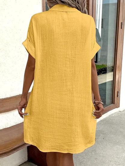 The Timeless V - Neck Blouse Dress - Lora Toronto