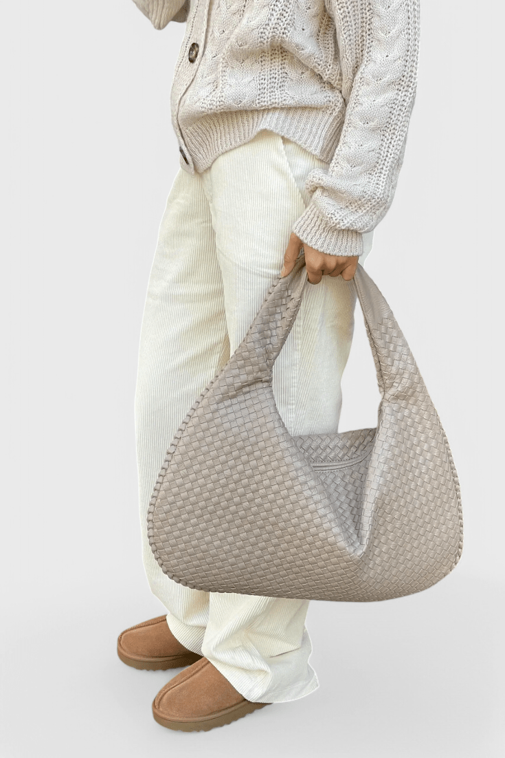 Tilly Woven Satchel Shoulder Bag - Lora Toronto
