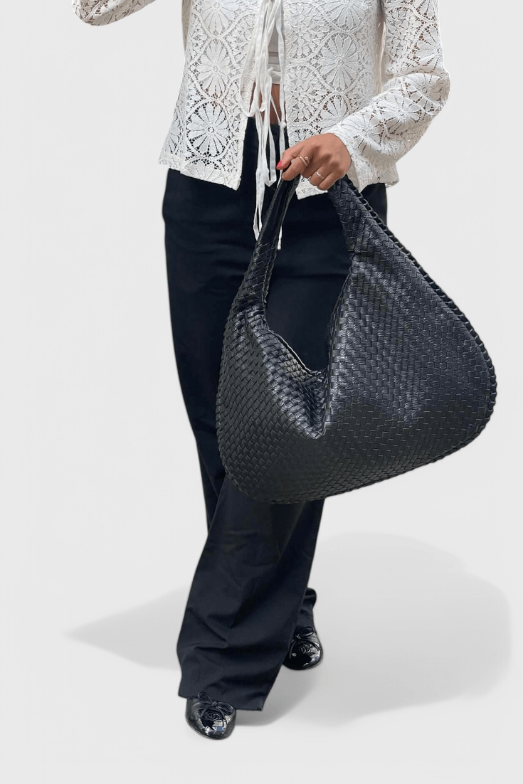 Tilly Woven Satchel Shoulder Bag - Lora Toronto