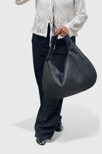Tilly Woven Satchel Shoulder Bag - Lora Toronto
