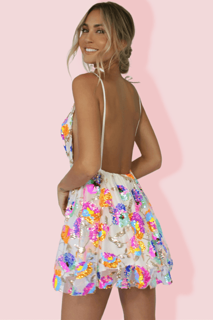 Vera | Tropical Mini Dress - Lora Toronto