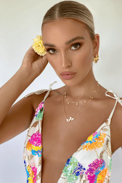 Vera | Tropical Mini Dress - Lora Toronto