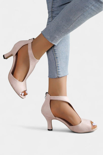 Violy T - Strap Peep Toe Mid - Heel Sandals - Lora Toronto