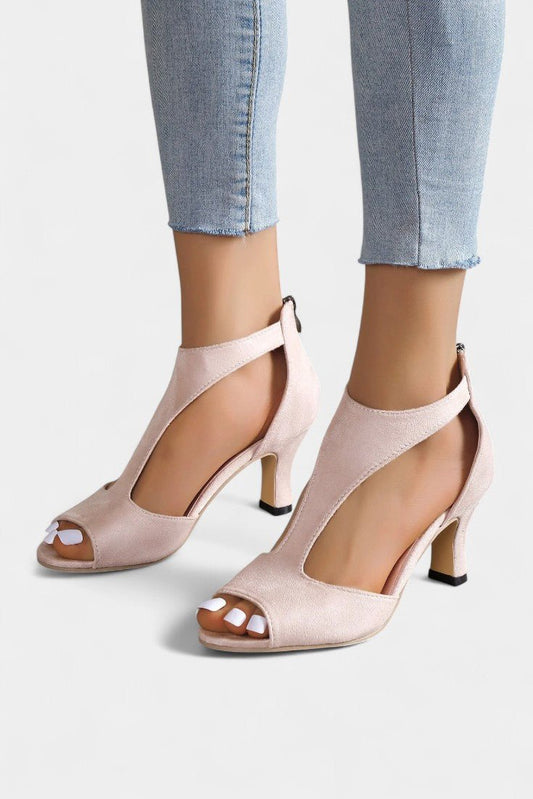 Violy T - Strap Peep Toe Mid - Heel Sandals - Lora Toronto