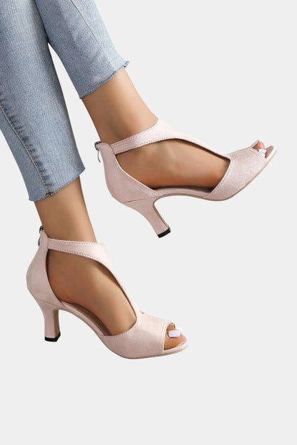 Violy T - Strap Peep Toe Mid - Heel Sandals - Lora Toronto