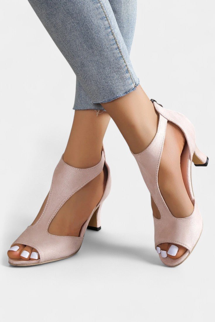 Violy T - Strap Peep Toe Mid - Heel Sandals - Lora Toronto