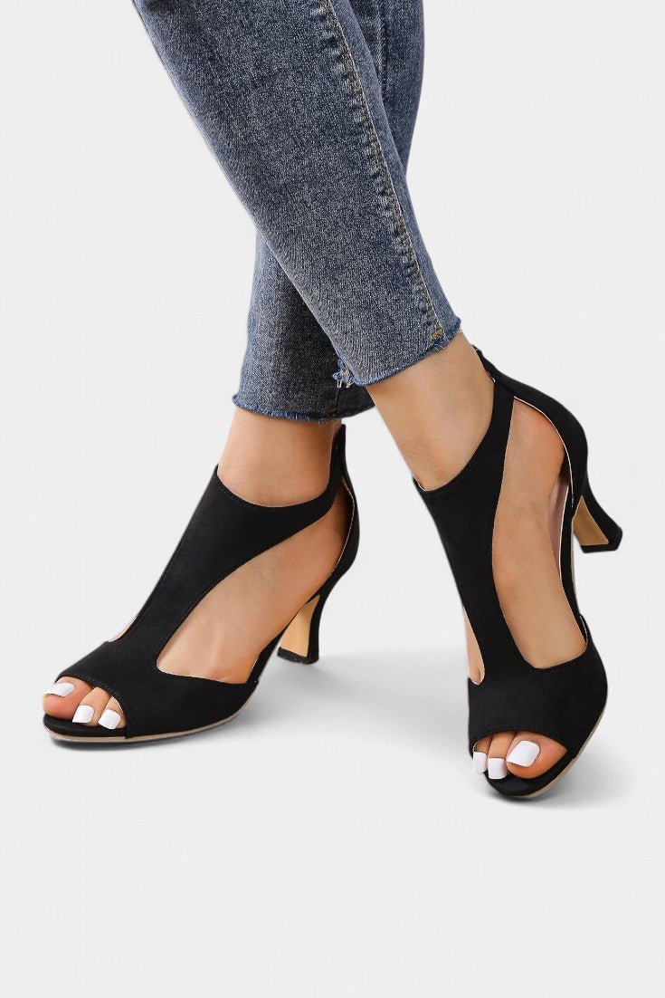 Violy T - Strap Peep Toe Mid - Heel Sandals - Lora Toronto