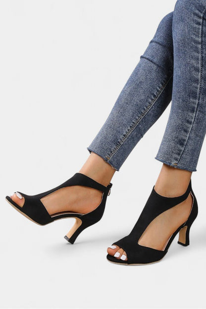 Violy T - Strap Peep Toe Mid - Heel Sandals - Lora Toronto