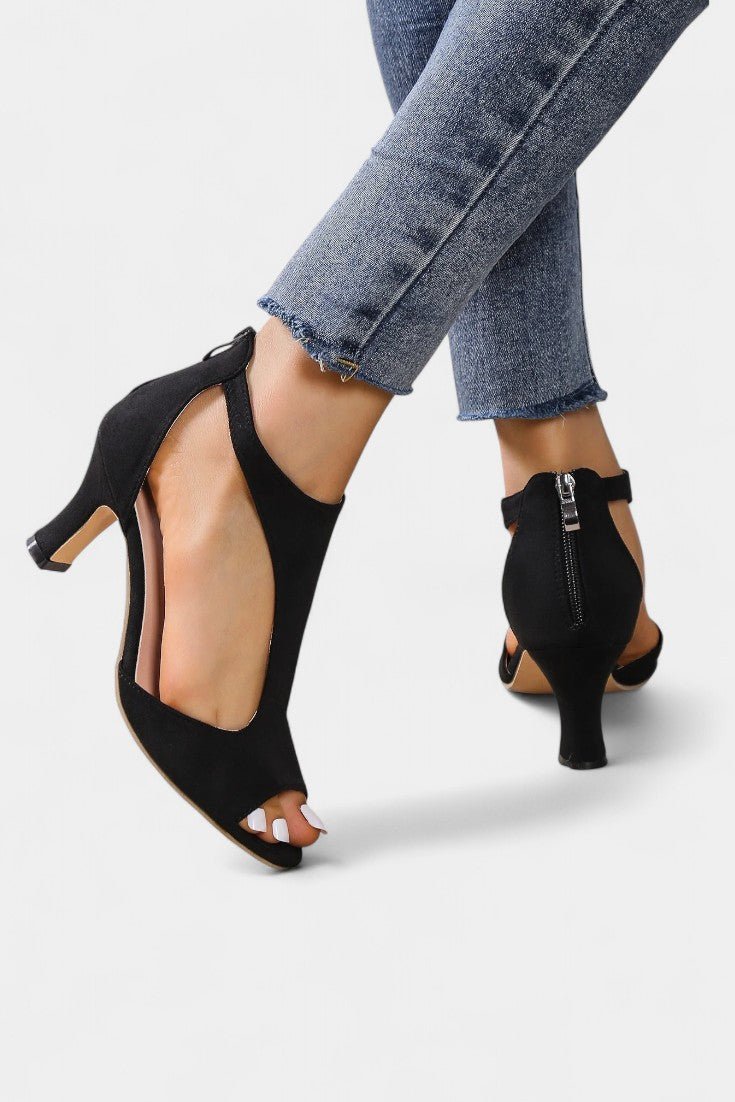 Violy T - Strap Peep Toe Mid - Heel Sandals - Lora Toronto