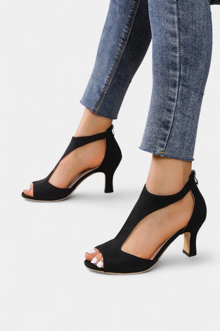 Violy T - Strap Peep Toe Mid - Heel Sandals - Lora Toronto